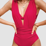 Luxe | Maillot de bain sculptant à décolleté en V profond