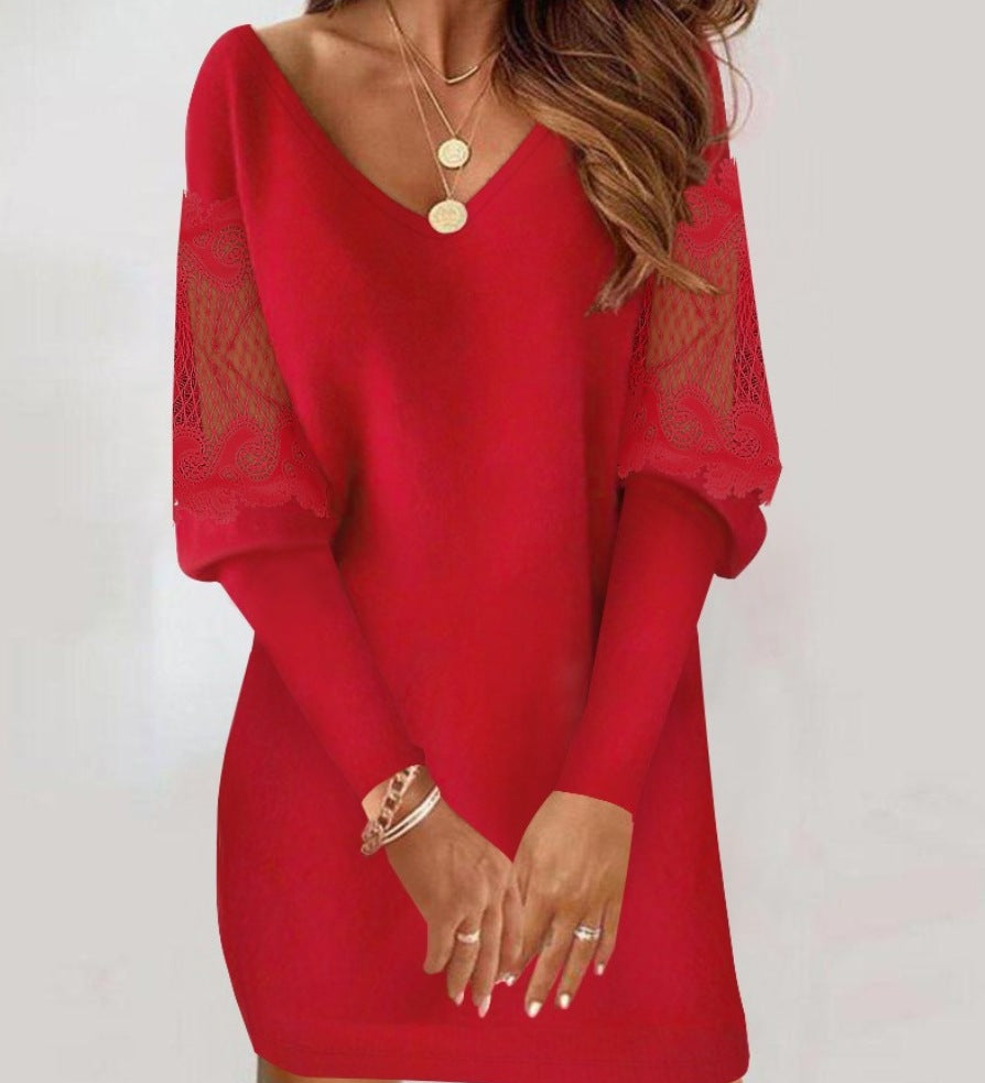 Amelie™ — Robe élégante aux manches dentelle