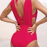 Déesse du Soleil | Maillot de bain sculptant luxe à décolleté V profond