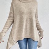 Léïna™ – Le Pull Col Montant Doux & Décontracté