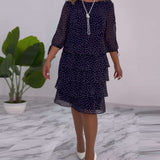 Blanche - Robe À Pois Élégante