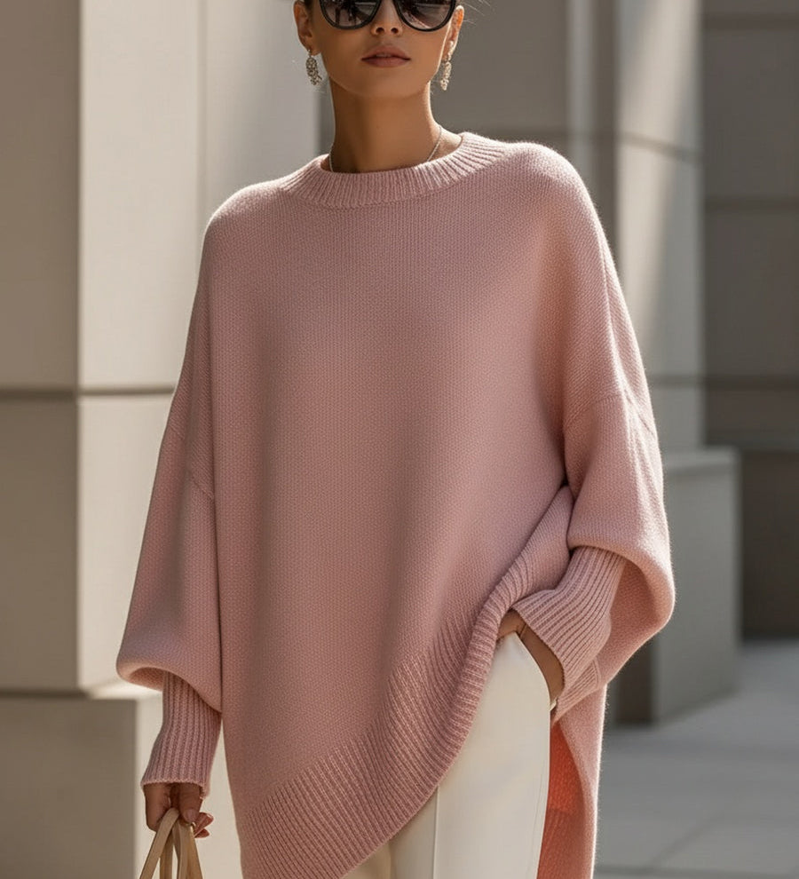Bea - Pull Poncho Beige Chic