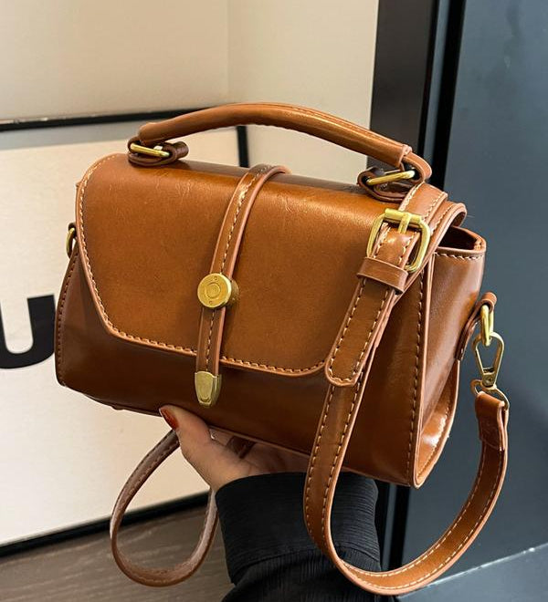 Élodie™ — Sac bandoulière carré chic contrasté