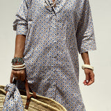 Anne - Élégante robe chemise à carreaux