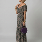 Robe Maxi Fluide à Épaules Dégagées