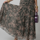 Robe Maxi Fluide à Épaules Dégagées