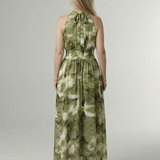 Robe Maxi Halter Froncée