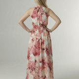 Robe Maxi Halter Froncée
