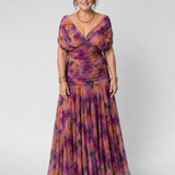 Robe Maxi Fluide à Épaules Dégagées