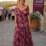 Robe Maxi Fluide à Épaules Dégagées