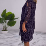 Blanche - Robe À Pois Élégante