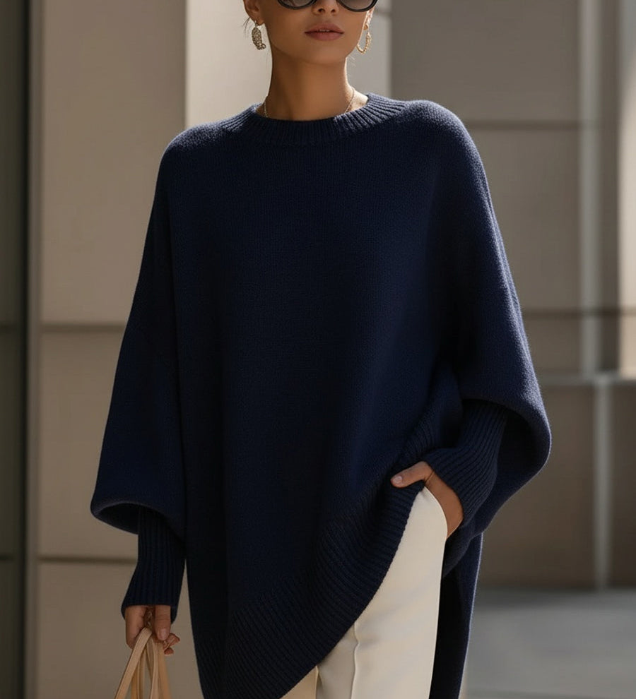 Bea - Pull Poncho Beige Chic