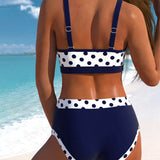 Starfish | Bikini Taille Haute à Rayures et Patchwork Chic