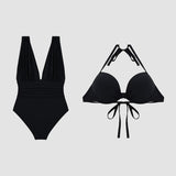 Luxe | Maillot de bain sculptant à décolleté en V profond