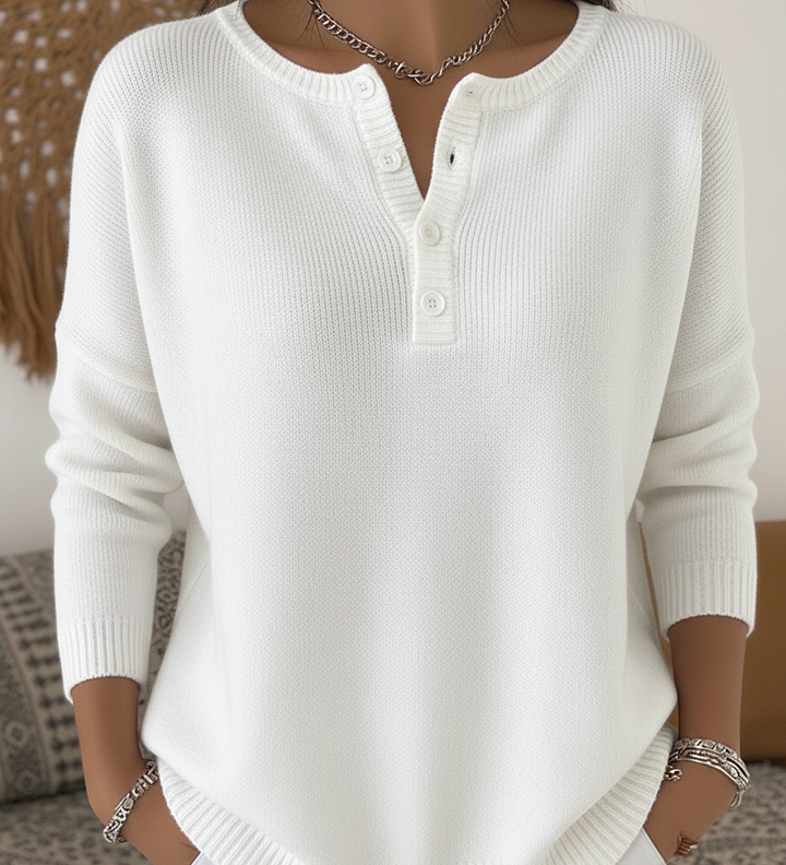 Sarah - Pull Henley Élégant