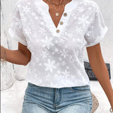 Fleur™ — Blouse estivale élégante à motif délicat