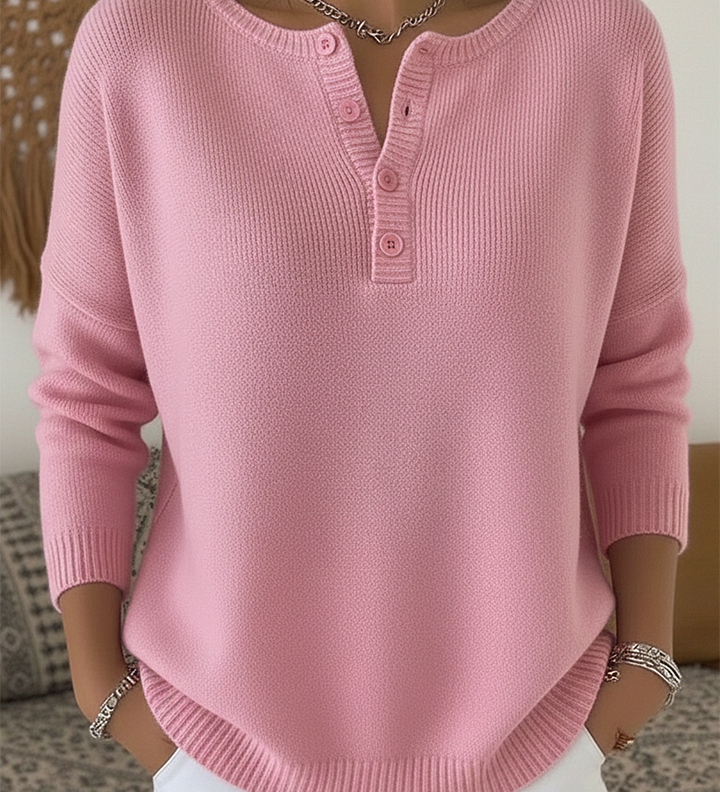 Sarah - Pull Henley Élégant