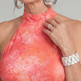 Robe Maxi Imprimée à Col Halter