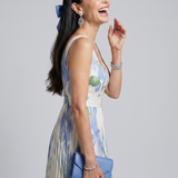 Robe maxi sans manches à encolure carrée et motif floral