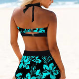 Ocean Chic | Maillot de bain taille haute à imprimé floral