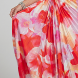 Robe Maxi Plissée à Une Épaule