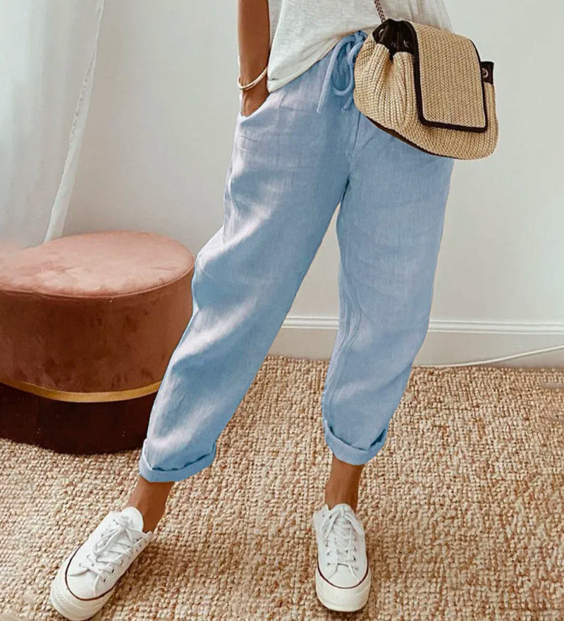 Lucie™ — Pantalon fluide en mélange coton et lin