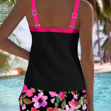 Golden Tide | Ensemble Tankini Élégant Deux Pièces