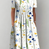 Cäcilia - Robe Plissée Florale