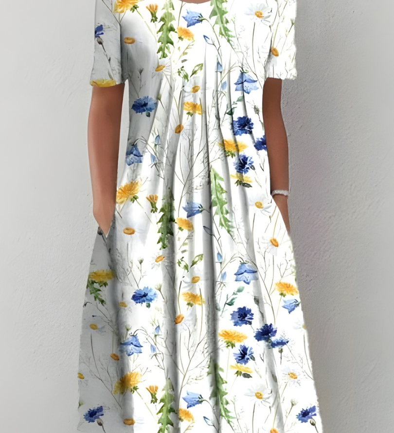 Cäcilia - Robe Plissée Florale