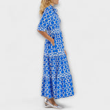 Sophia - Robe Midi avec Motif Chaîne