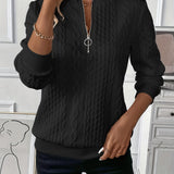 Amelie - Pull Zippé Décontracté
