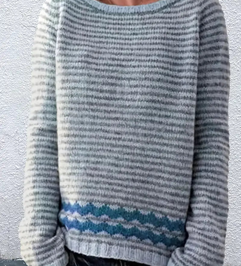 Isabelle™ | Pull rayé élégant confortable quotidien