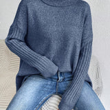Léïna™ – Le Pull Col Montant Doux & Décontracté