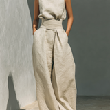 Amara — Ensemble minimaliste blouse et pantalon fluide