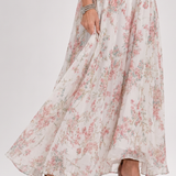 Robe Maxi à imprimé floral et jupe fluide