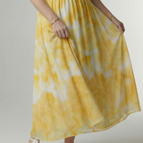Robe Maxi Halter Froncée