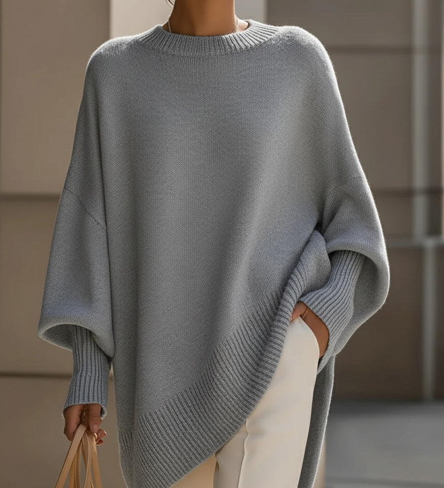 Bea - Pull Poncho Beige Chic