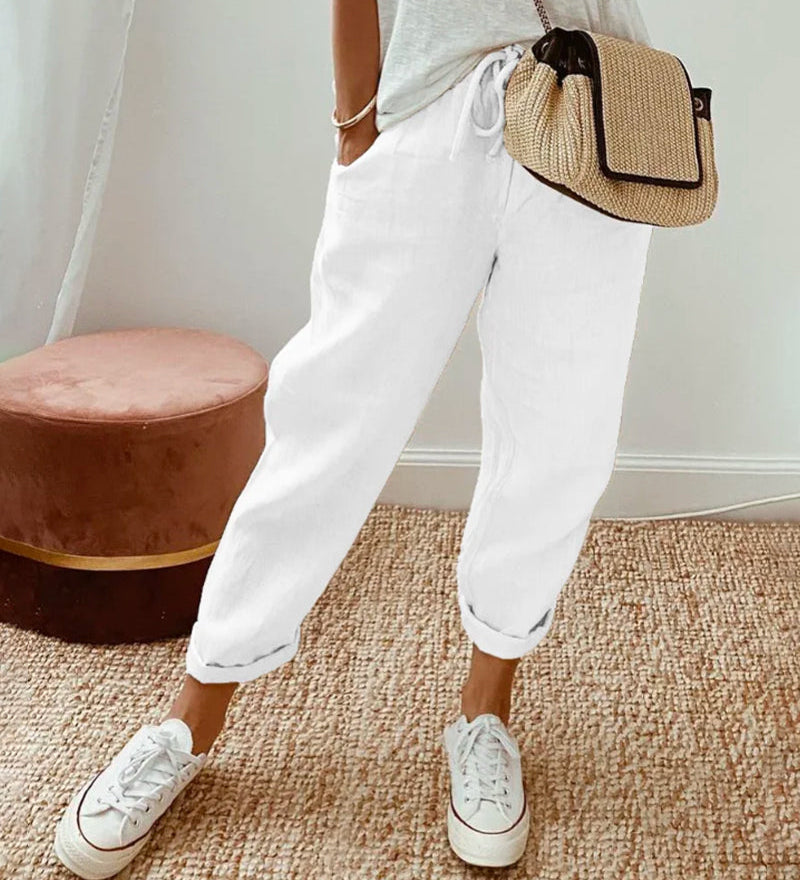 Lucie™ — Pantalon fluide en mélange coton et lin