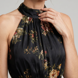 Robe Maxi Fleurie à Encolure Halter