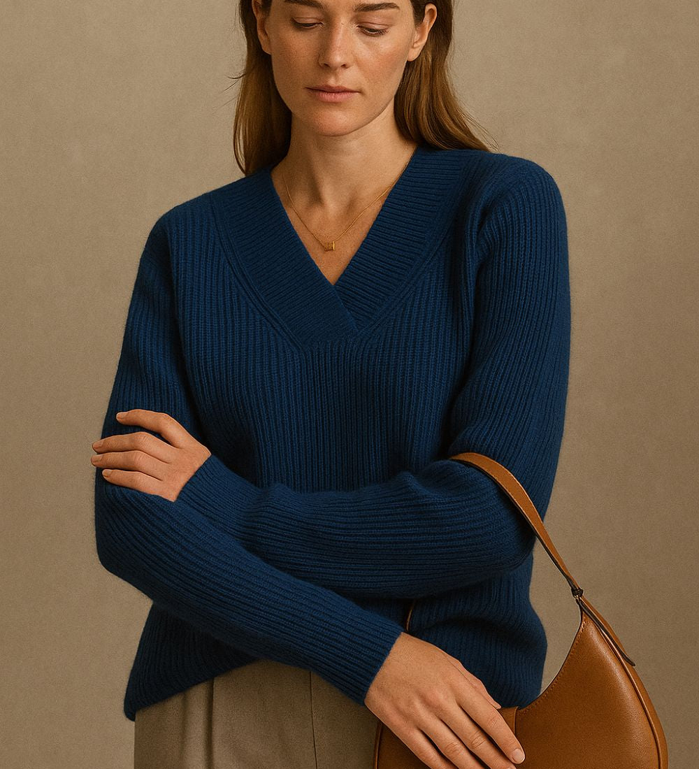 Éliane - Pull en Cachemire Émeraude