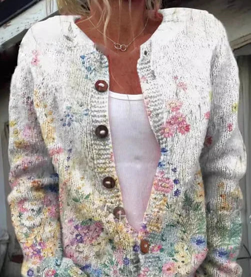 Amelie - Élégant Cardigan Floral