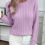 Lena – Pull en tricot à torsades pour femme