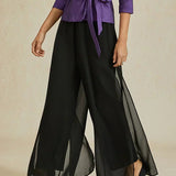 Delphine™ — Pantalon large fluide élégant aérien