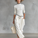 Sportif | Ensemble Pantalon Large à Cordon