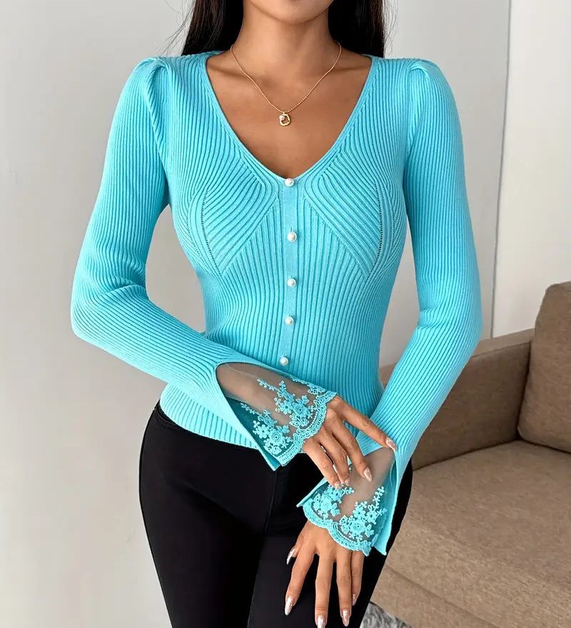 Elena - Pull Chic en Dentelle