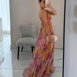 Delacroix - Robe Maxi Florale Élégante