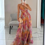 Delacroix - Robe Maxi Florale Élégante
