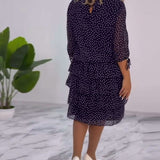 Blanche - Robe À Pois Élégante