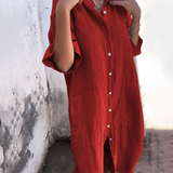 Melanie - Robe Chemise Décontractée Style Ibiza