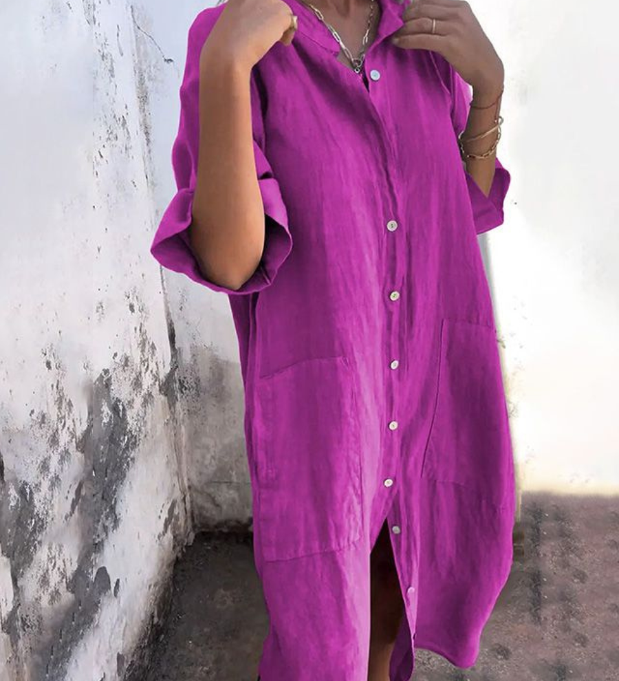 Melany - Robe Chemise Bohème Chic